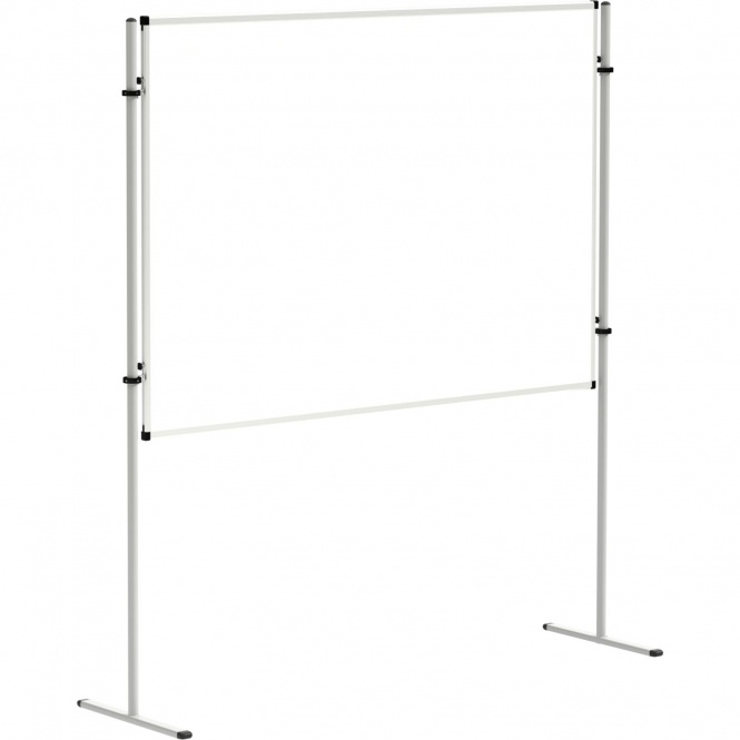 Stecktafel, 120x100 cm, beidseitig Stahl weiß, 